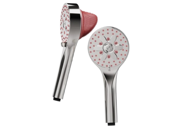 Innovative Dual-Sided Showerhead with Silicone Fin – Hygienic & Massaging Design