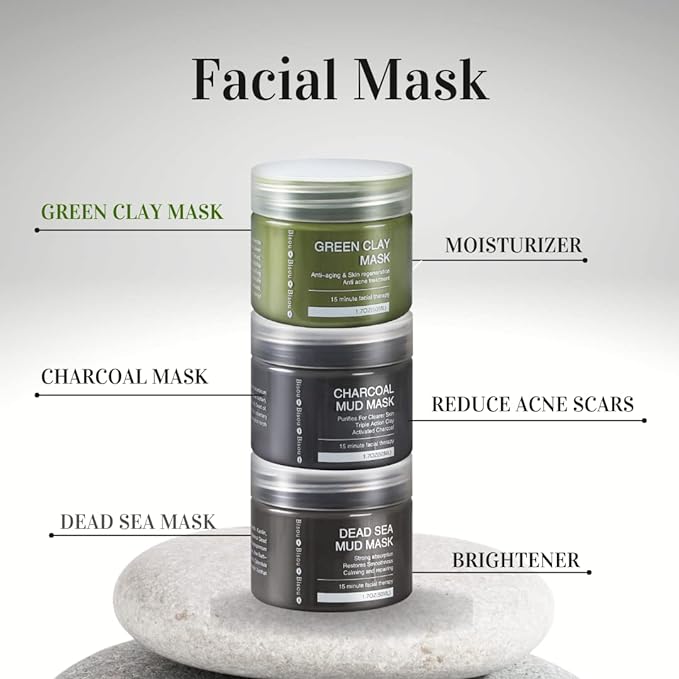 Clay Face Mask Trio with Applicator