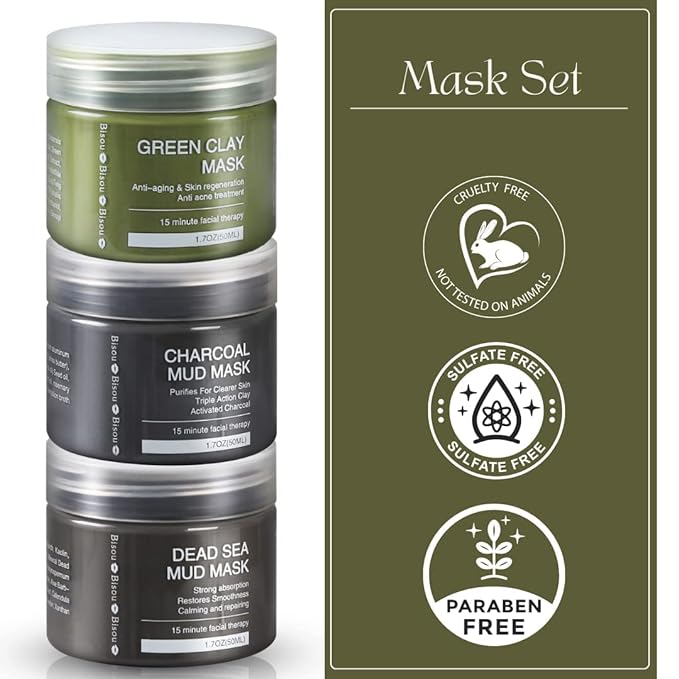 Clay Face Mask Trio with Applicator