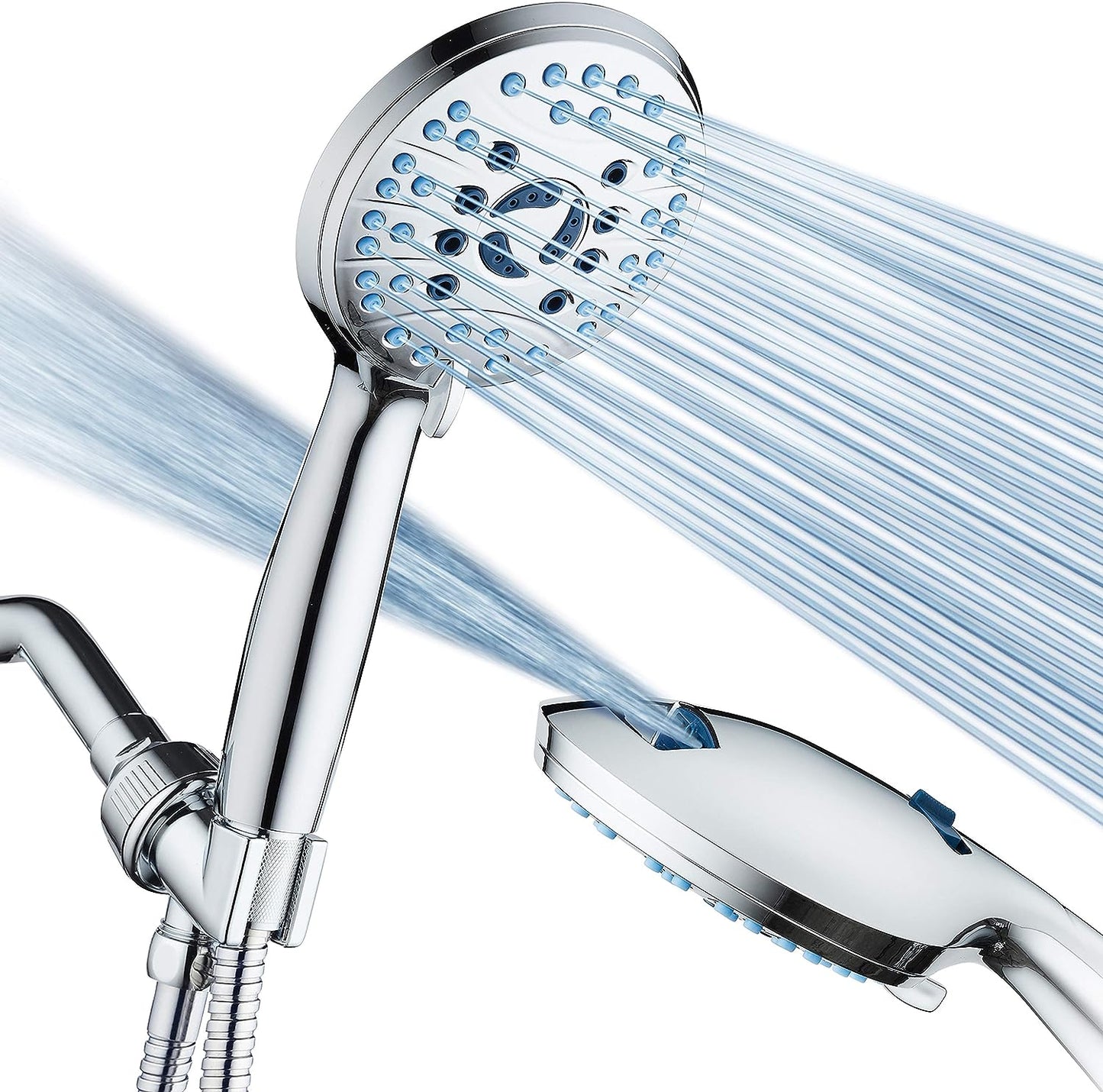 Innovative Dual-Sided Showerhead with Silicone Fin – Hygienic & Massaging Design
