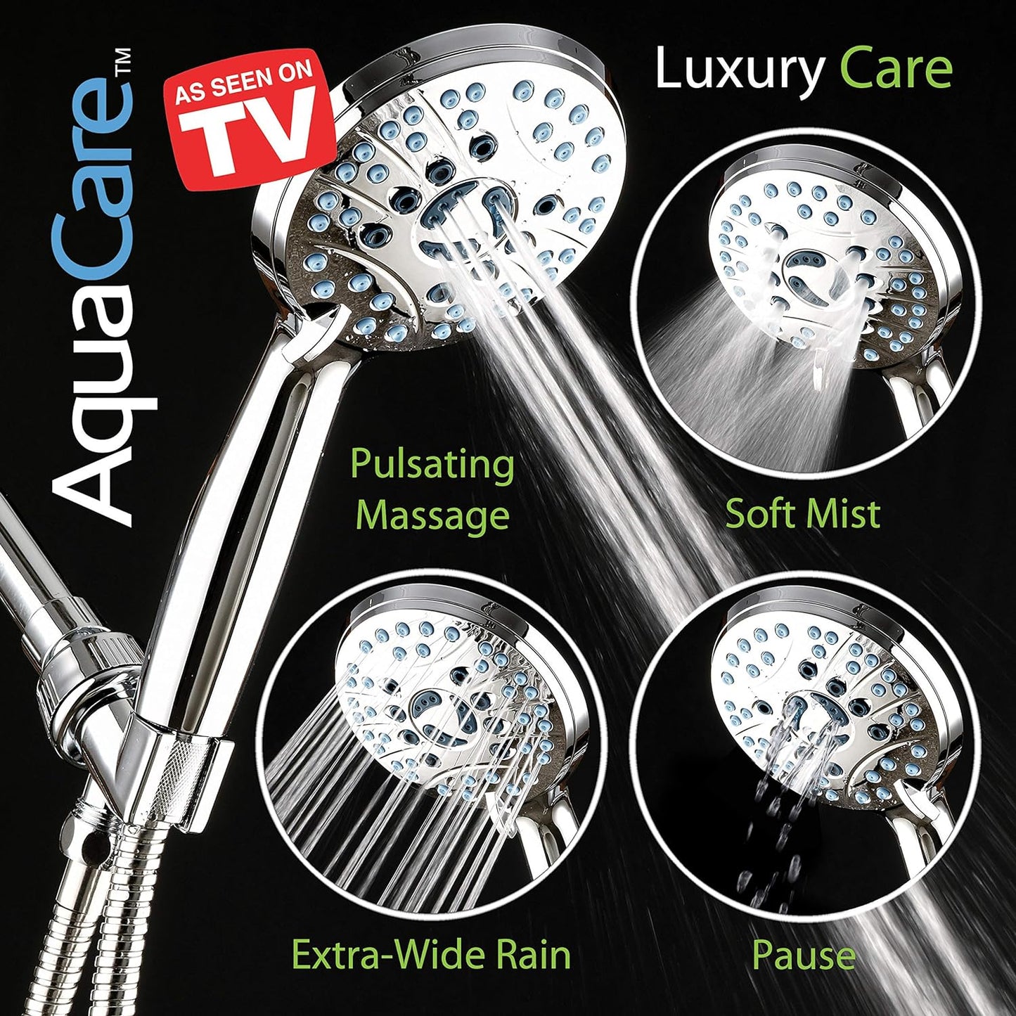 Innovative Dual-Sided Showerhead with Silicone Fin – Hygienic & Massaging Design
