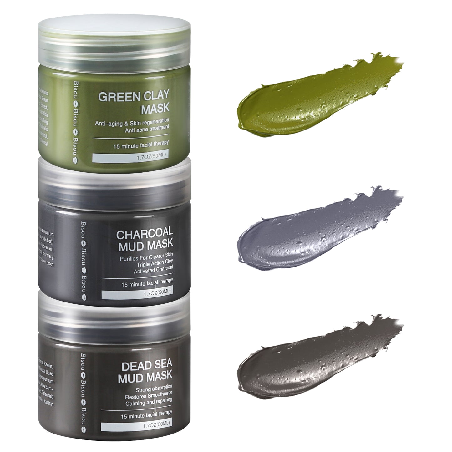 Clay Face Mask Trio with Applicator