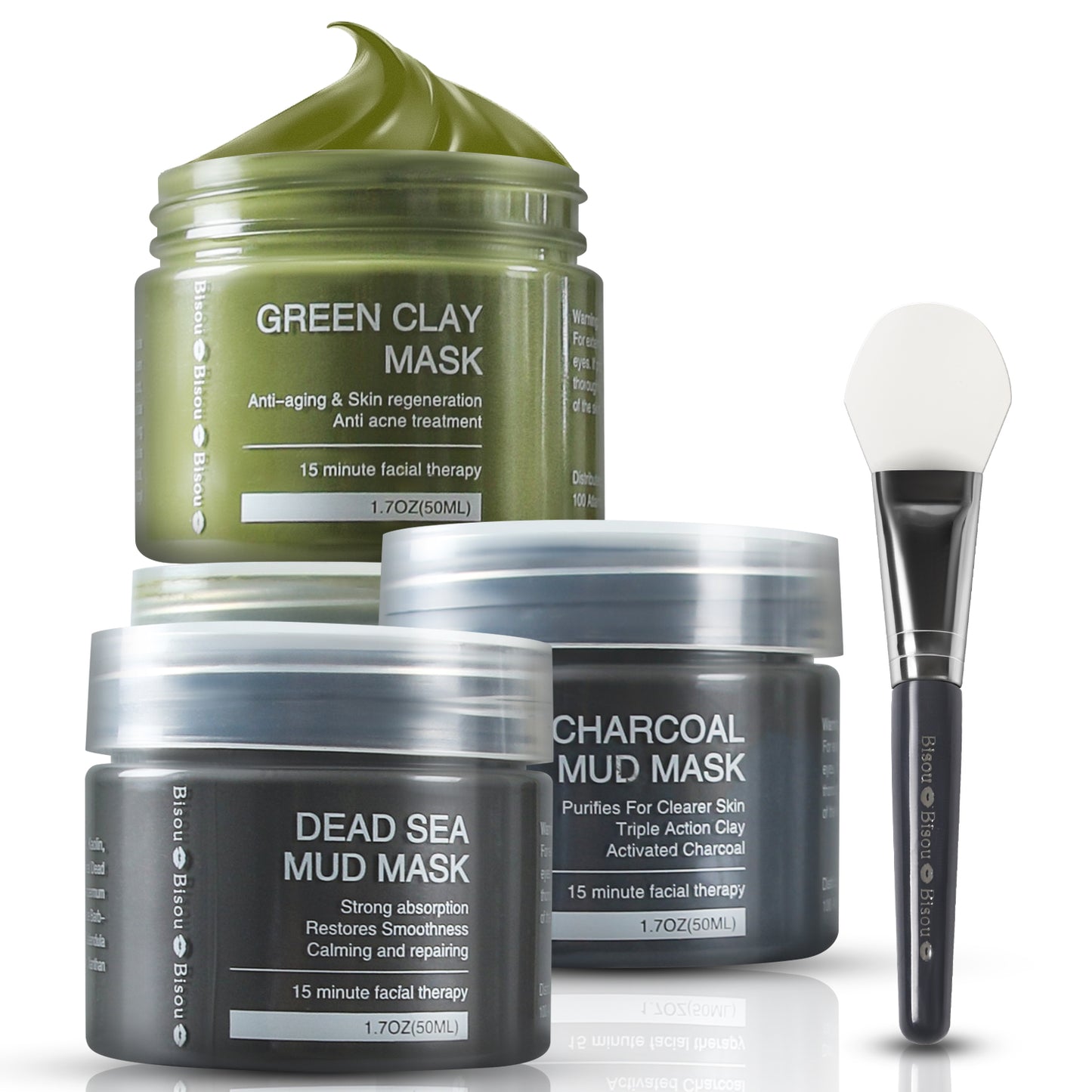 Clay Face Mask Trio with Applicator