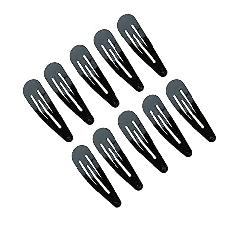 Metal Snap Hair Clips Set (Black)