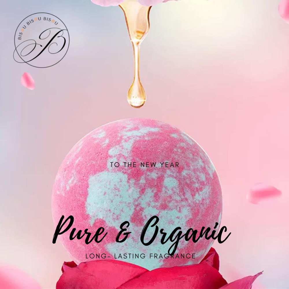 Bath Bombs Gift Set (6 Pieces) with Pink Head Wrap